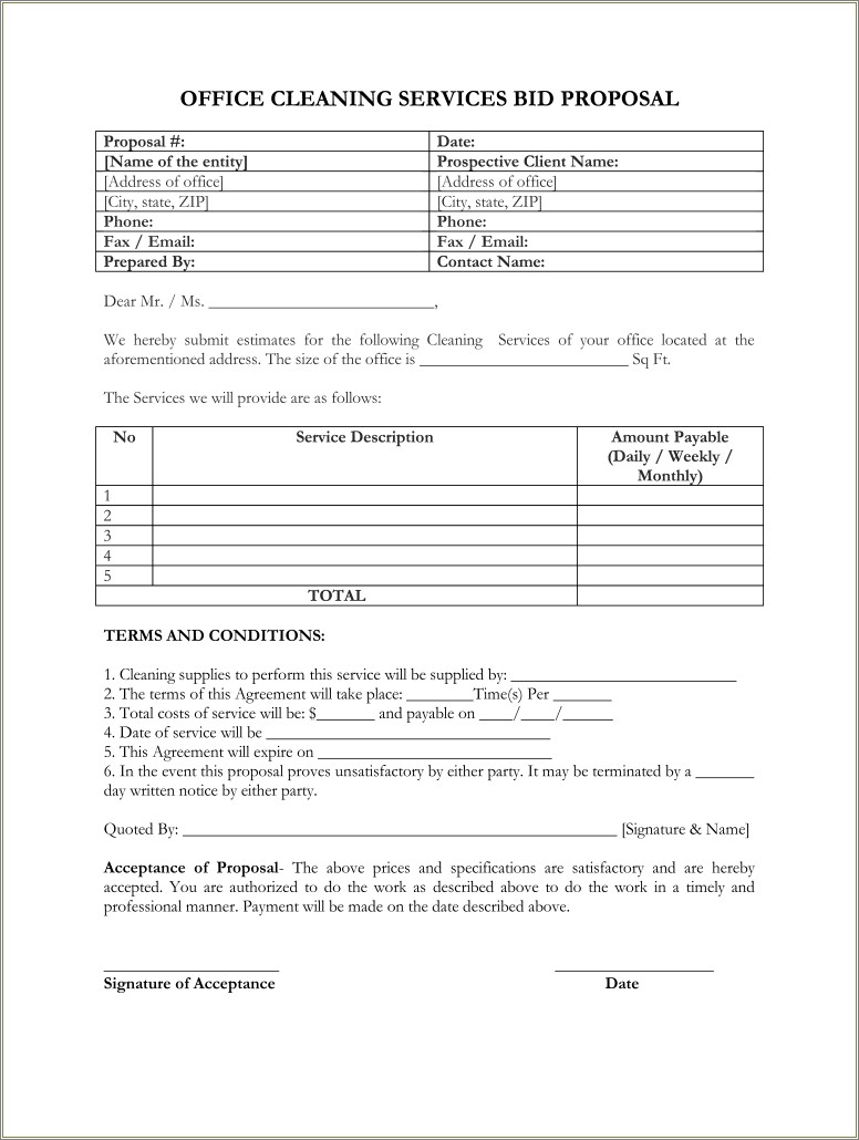 Cleaning Business Plan Template Pdf Free