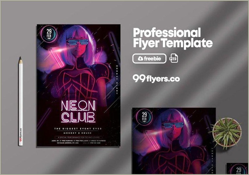 Club Vibes Psd Free Flyer Template