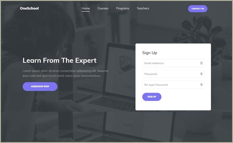 College Green Bootstrap Template Free Download