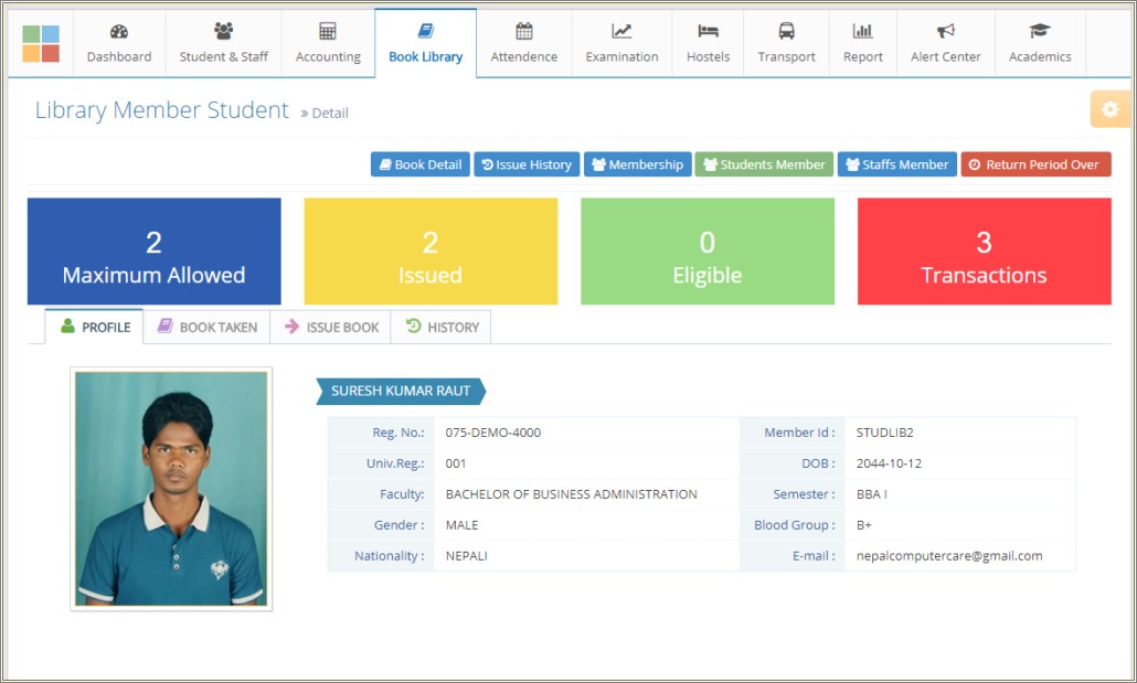 College Management System Template Free Download