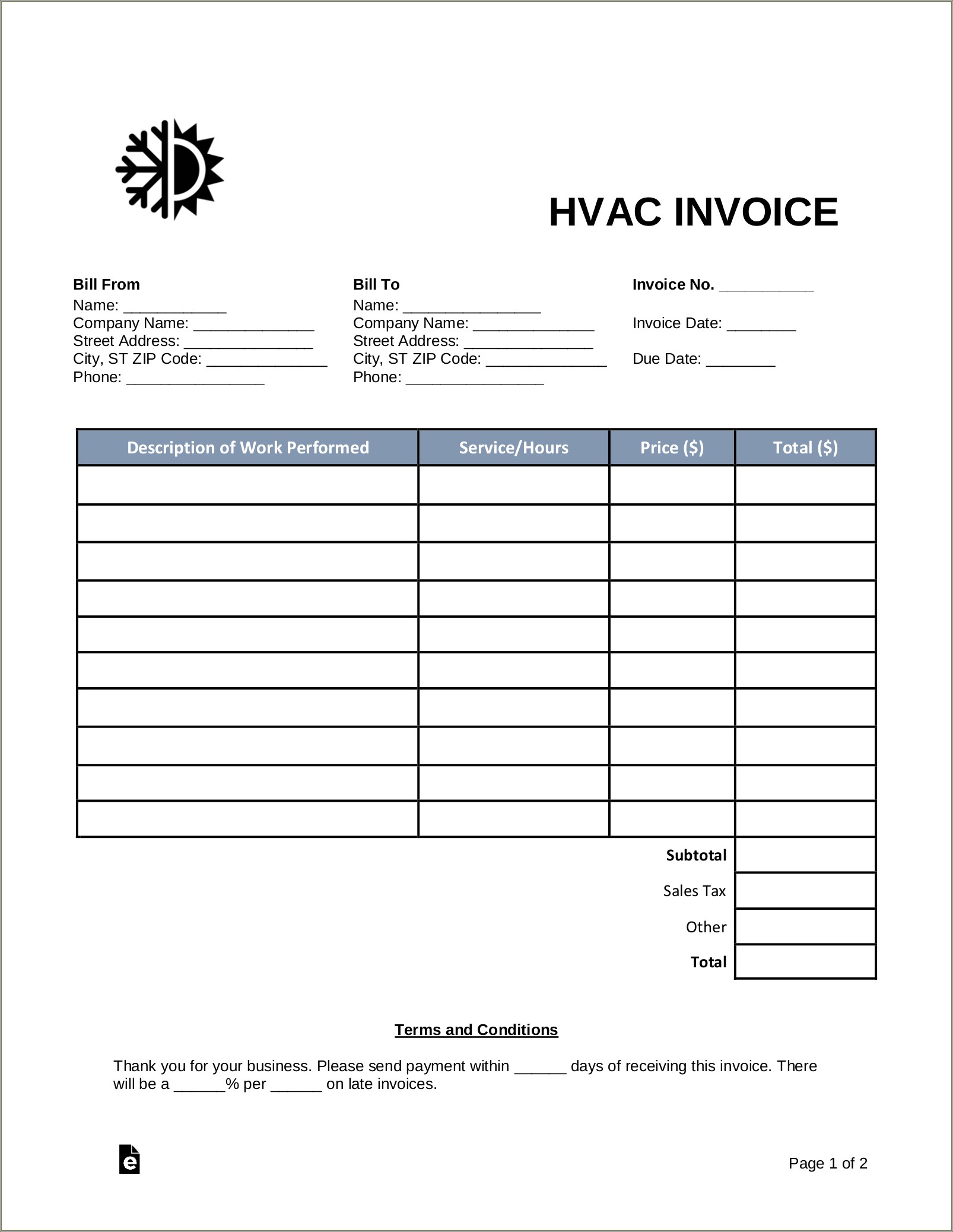 Commercial Hvac Maintenance Agreement Free Templates