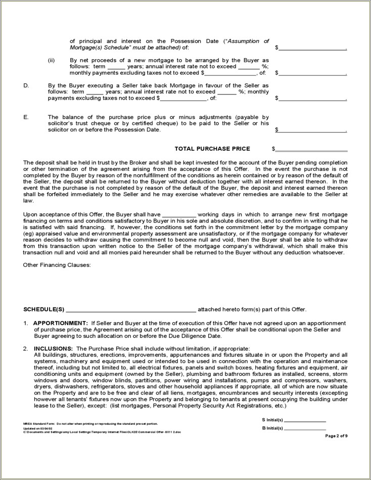 Commercial Real Estate Contract Template Free
