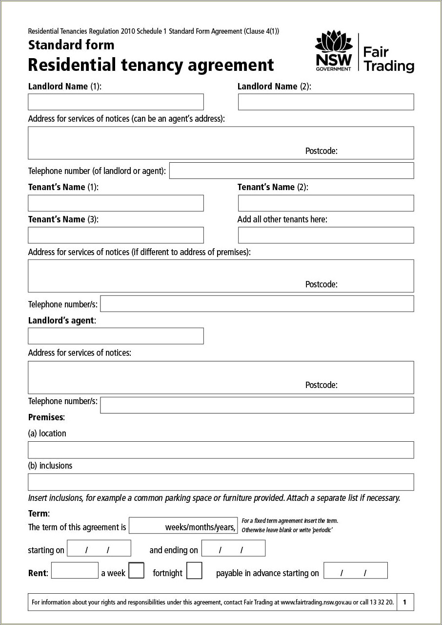 Commercial Rental Agreement Template Uk Free