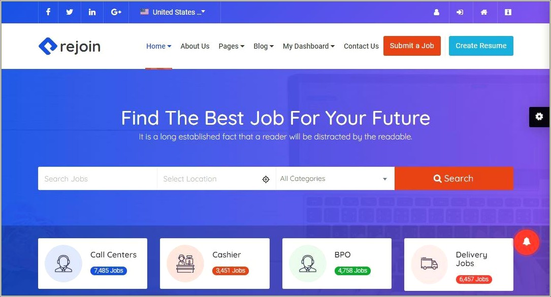 Company Job Page Template Bootstrap Free