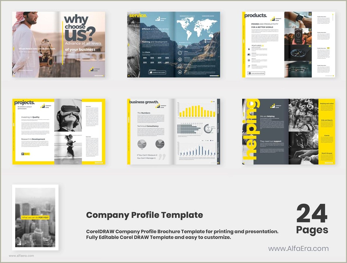 Company Profile Template Free Download Cdr