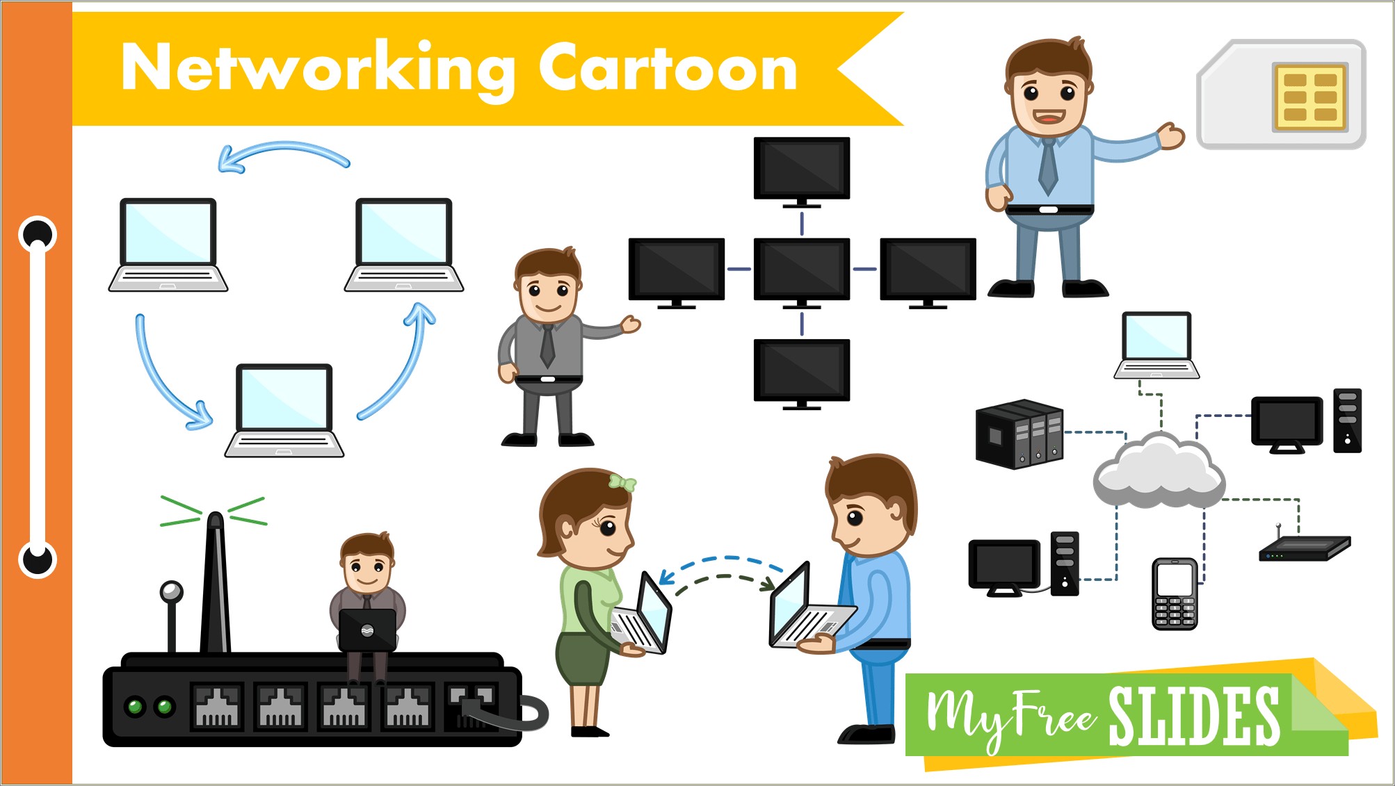 Computer Network Free Animated Ppt Templates