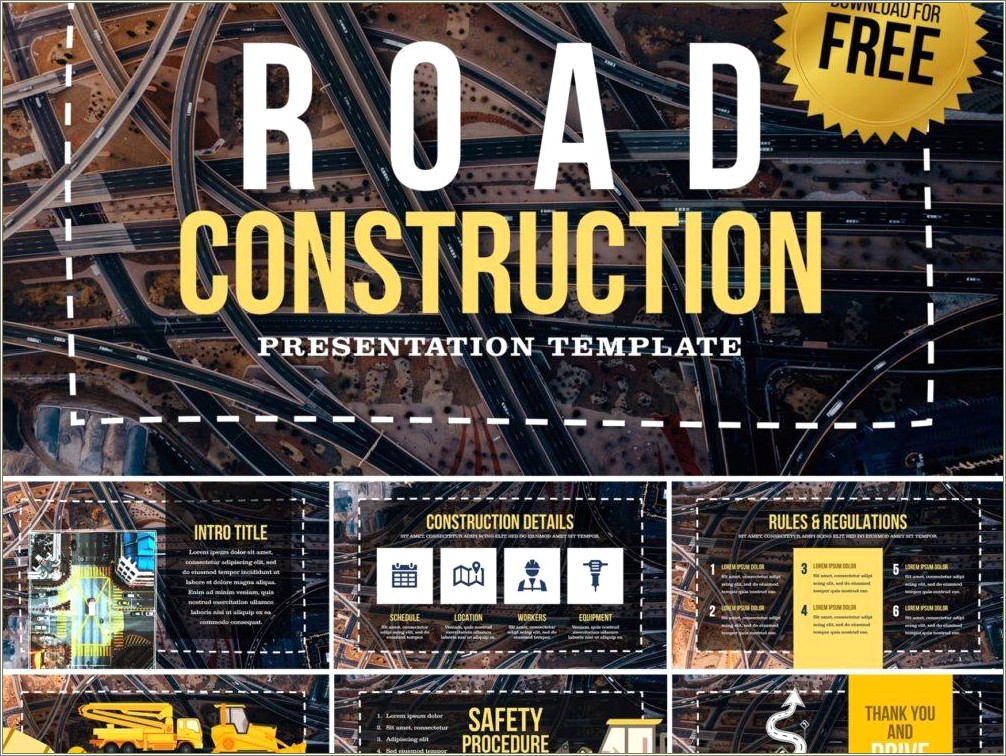 Construction Equipment Powerpoint Template Free Download
