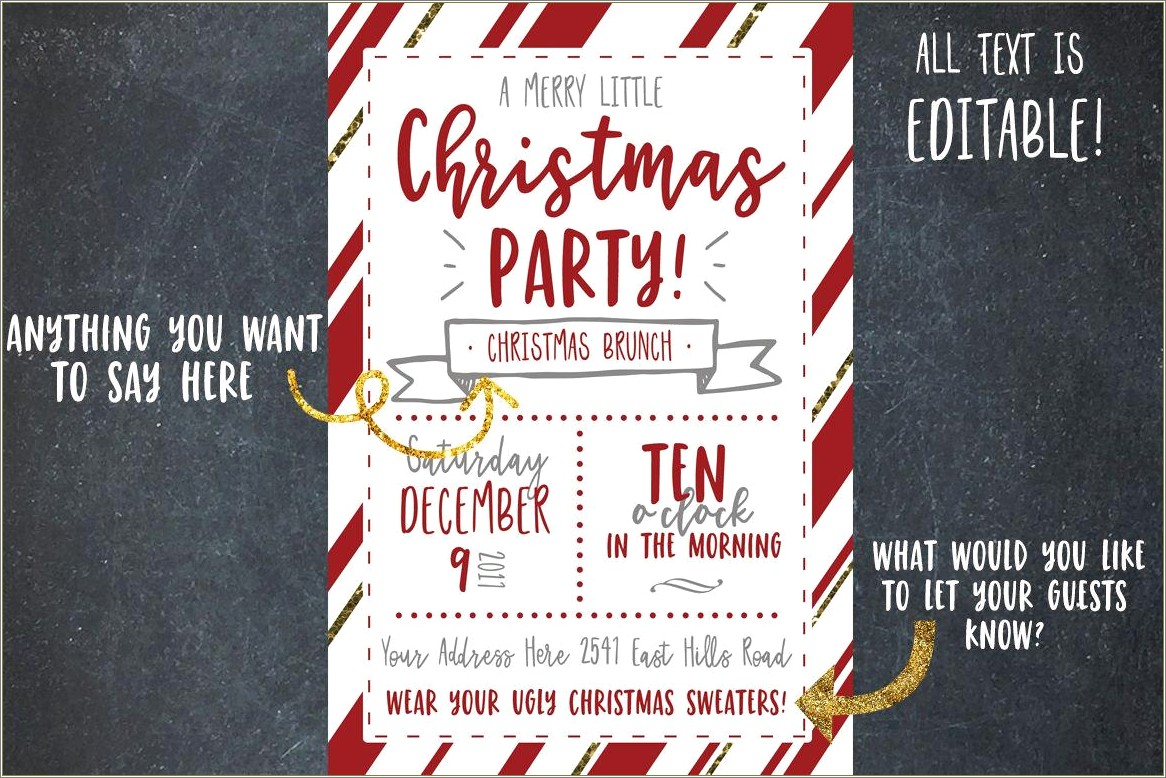 Corporate Holiday Party Invitation Template Free