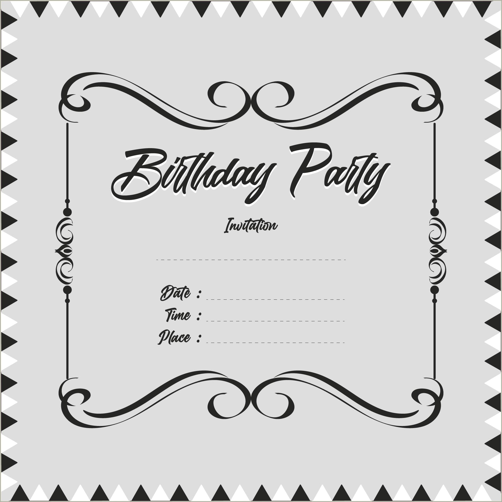 Costume Birthday Party Invitation Templates Free