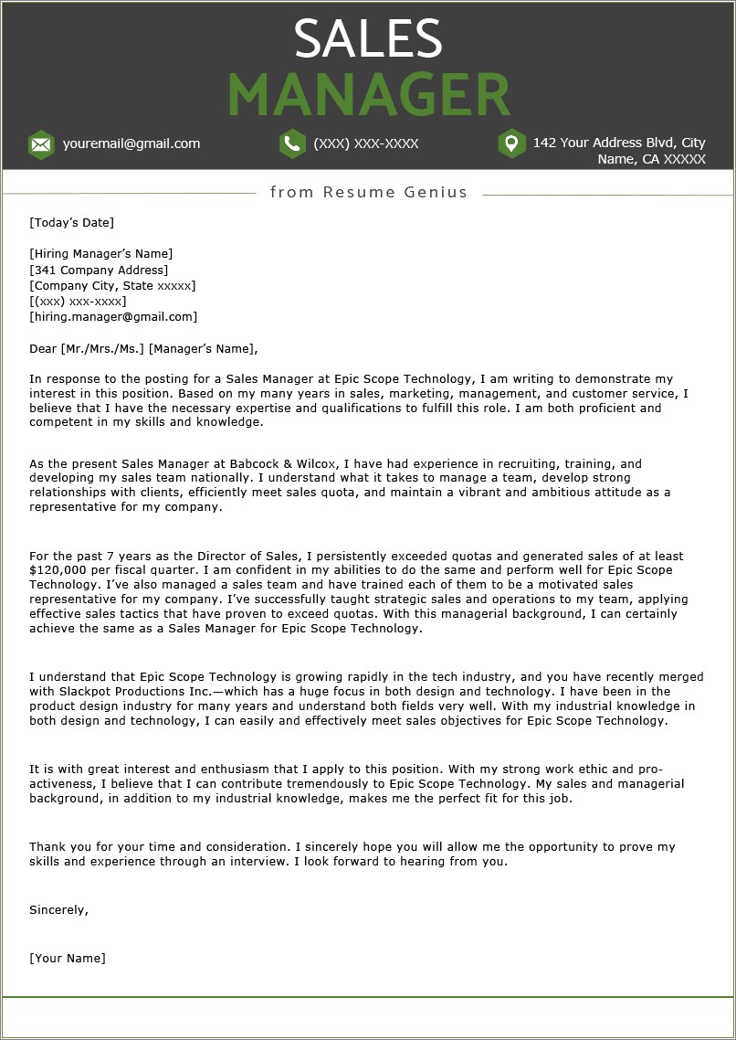 Cover Letter Relations Manager Template Free