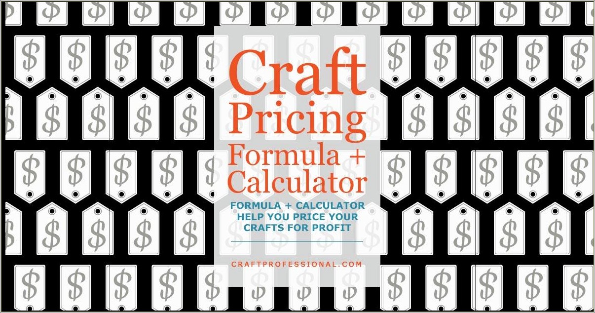 Craft Product Pricing Calculator Template Free