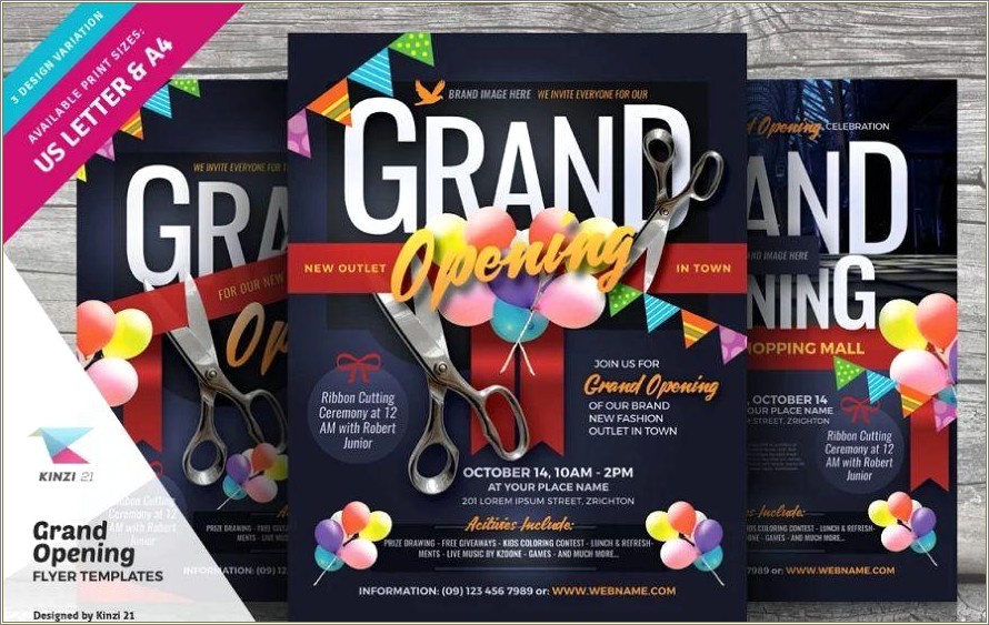 Create Grand Opening Flyer Free Template
