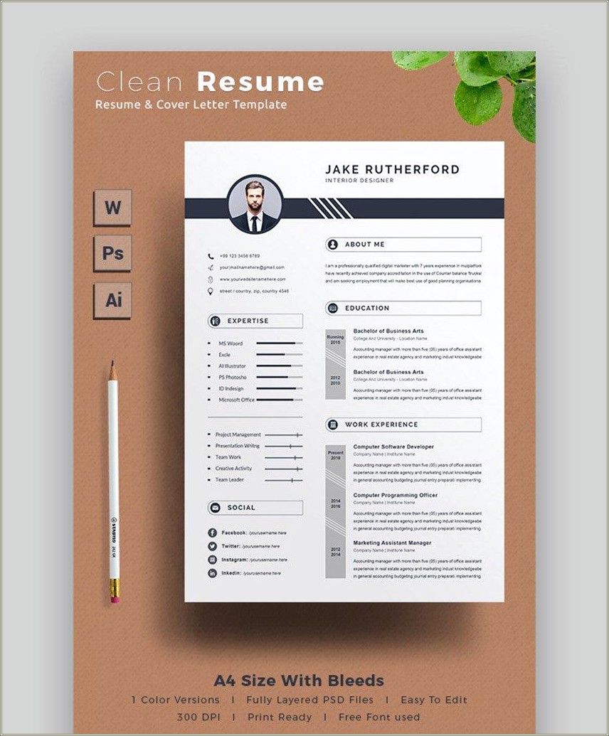 Cv Template Free Download Word 2015