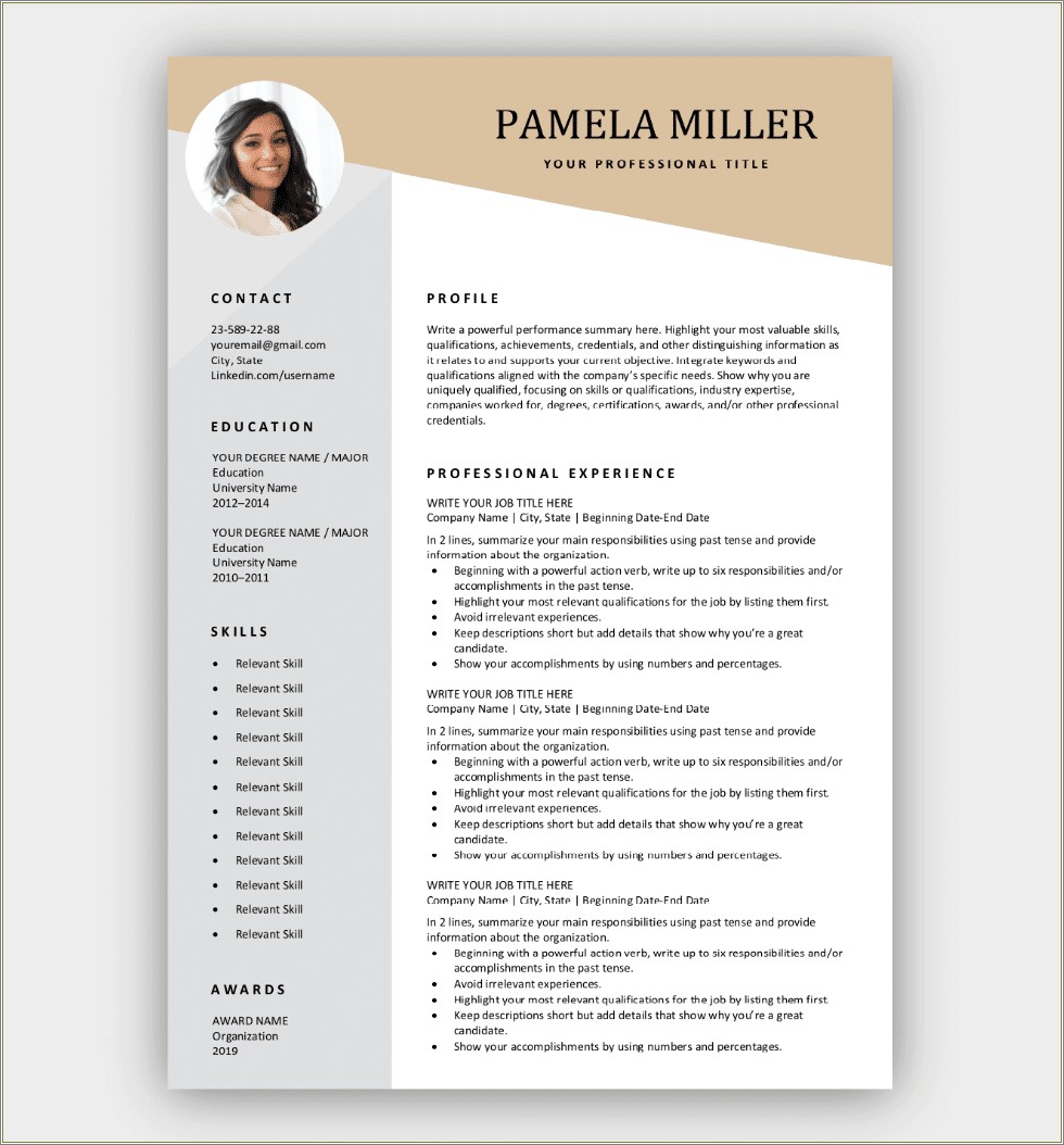 Cv Templates For Freshers Free Download