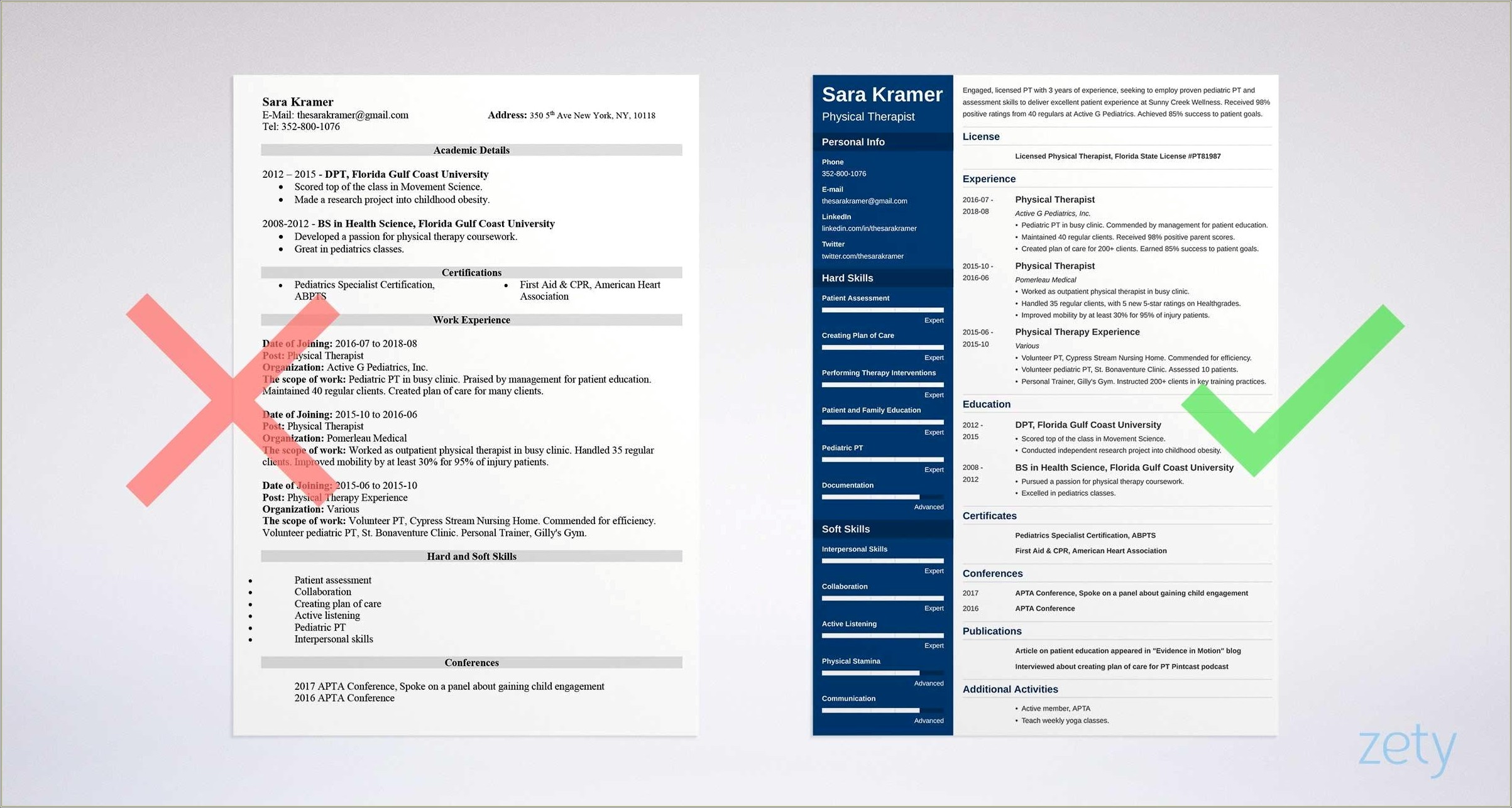 Cv Templates For Physiotherapy Free Download