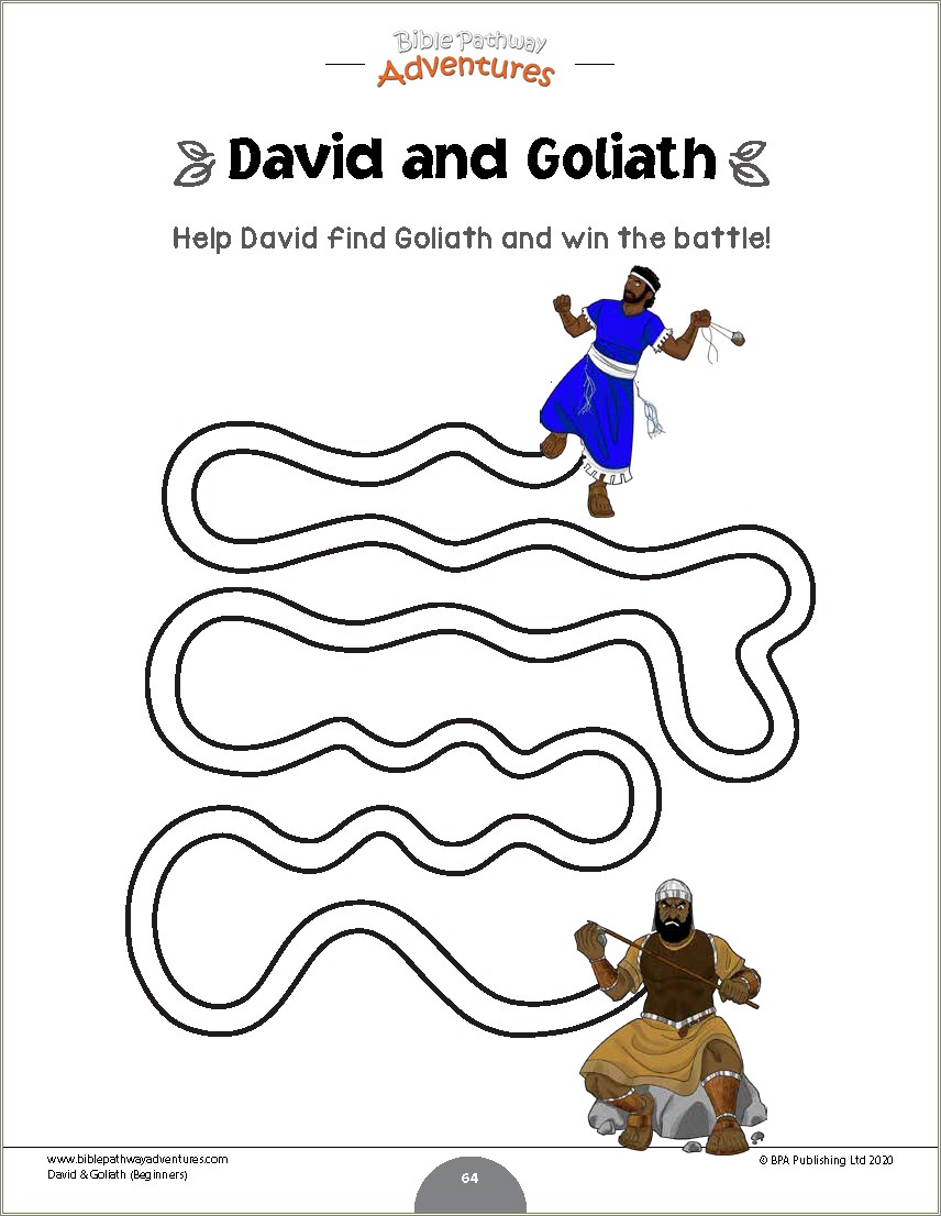 David And Goliath Pouch Free Template