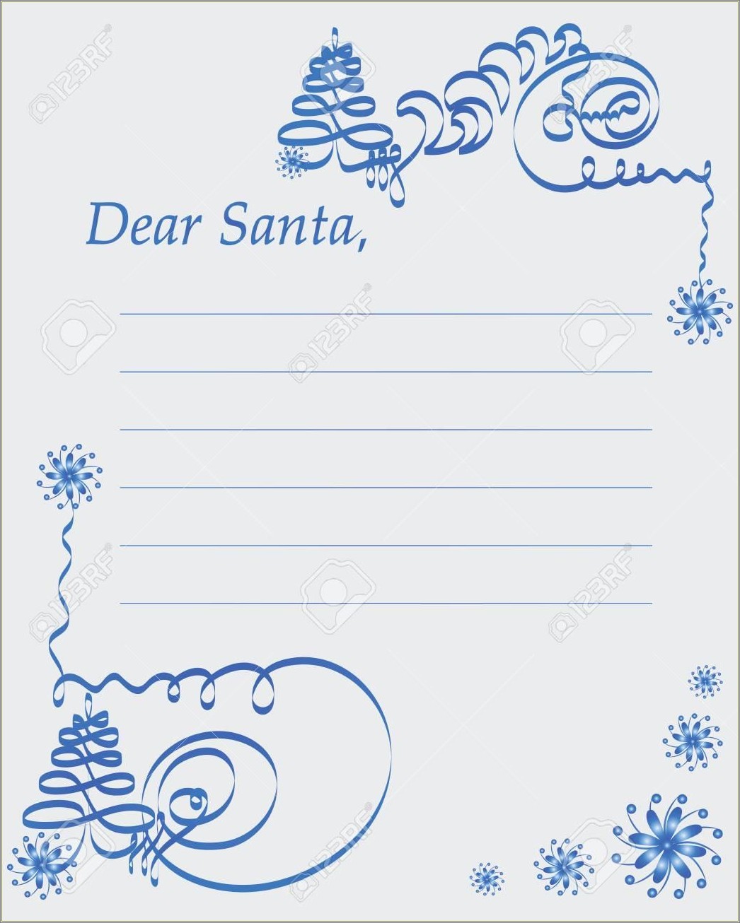 Dear Father Christmas Letter Template Free