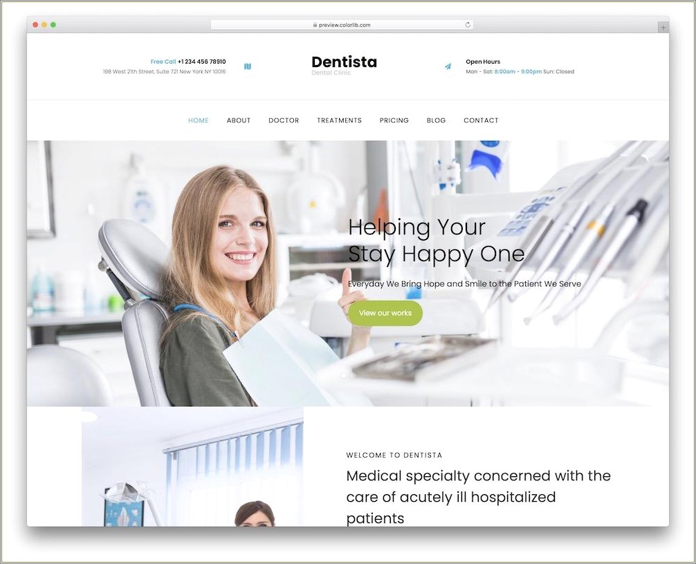 Dental Clinic Html Templates Free Download
