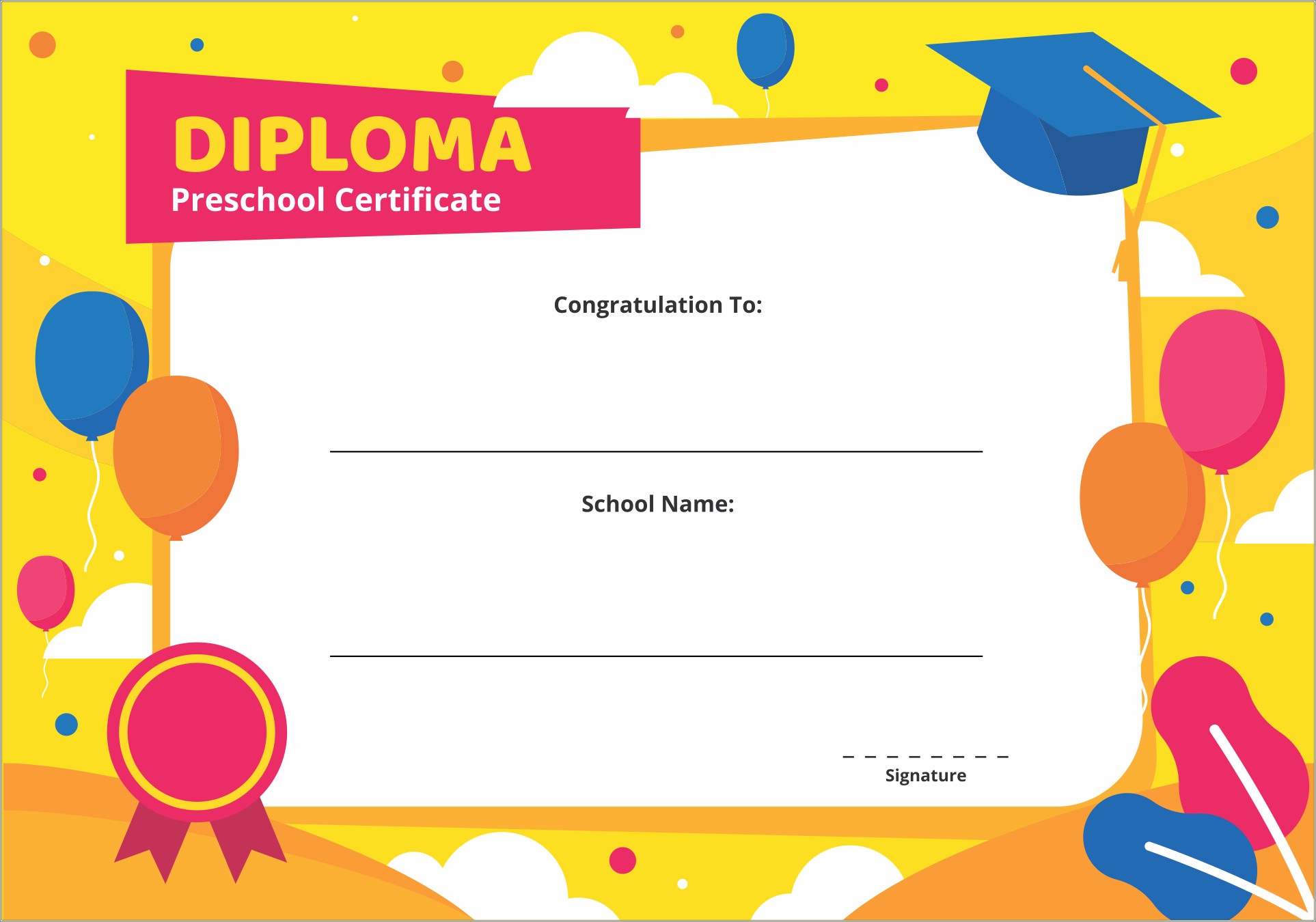 Deped Kindergarten Certificate Template Free Download