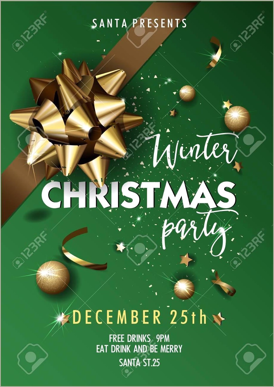 Design Free Holiday Party Flyer Template