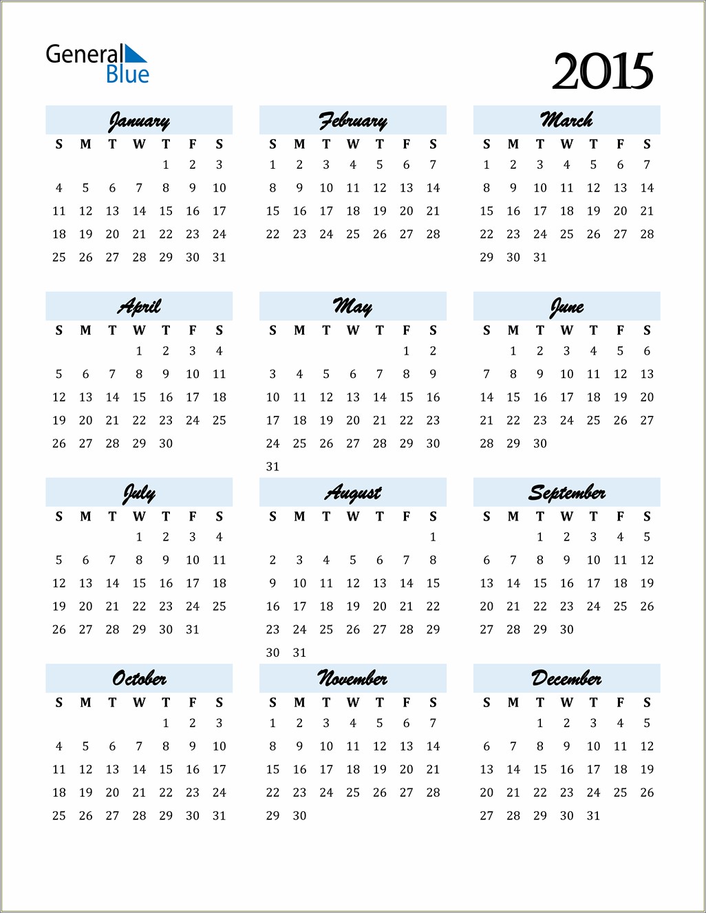 Desk Pad Calendar 2015 Template Free