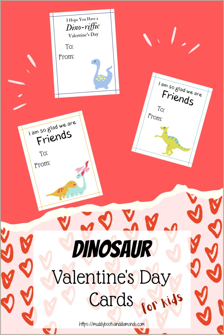 Dinosaur Valentine For Kids Free Template