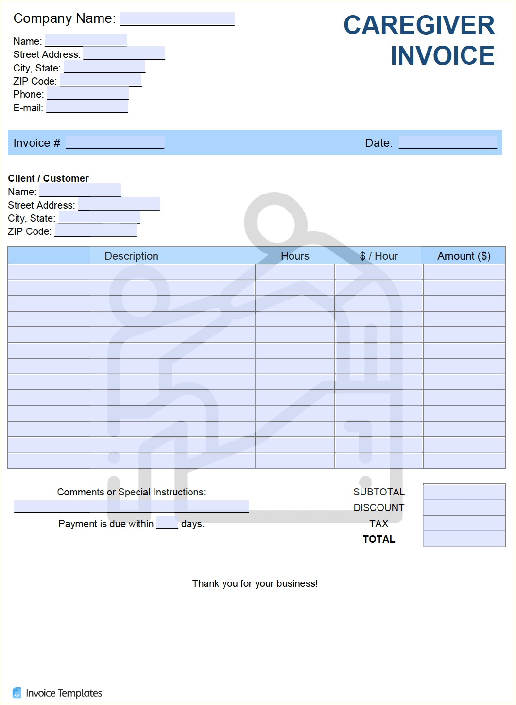 Doctor's Office Invoice Template Free