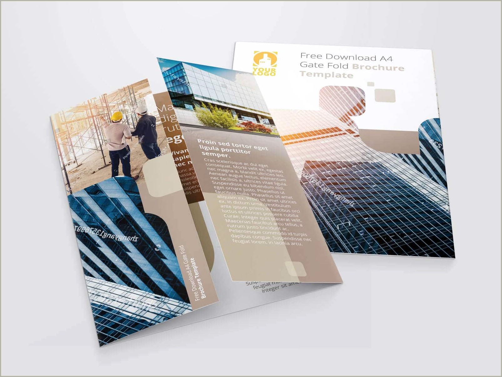 Double Gate Fold Brochure Template Free