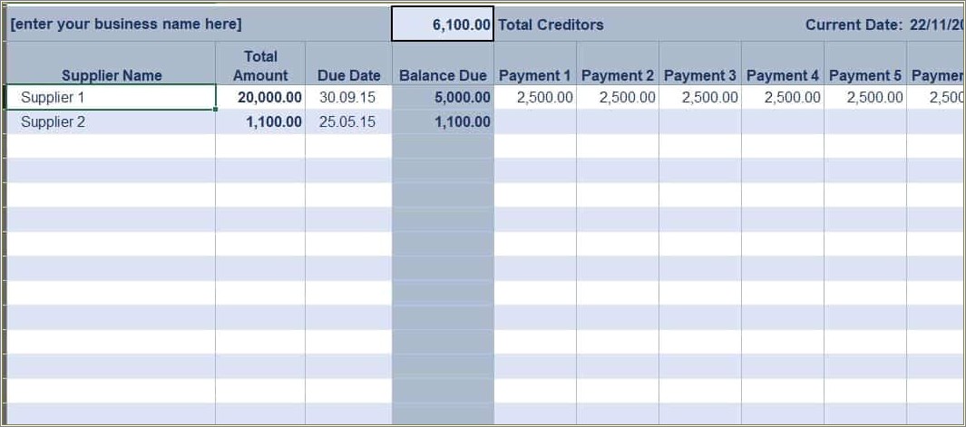 Double Ledger Accounting Excell Template Free