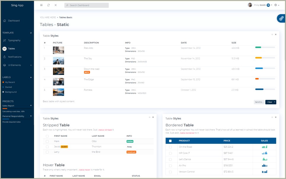 Download Admin Panel Template Bootstrap Free