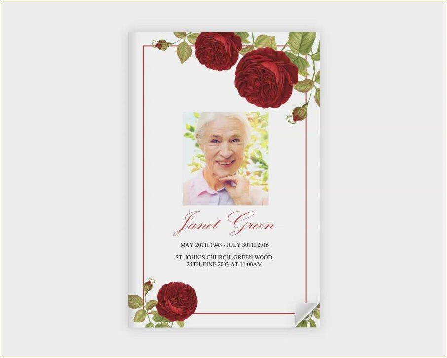 Download Free Template For Funeral Program
