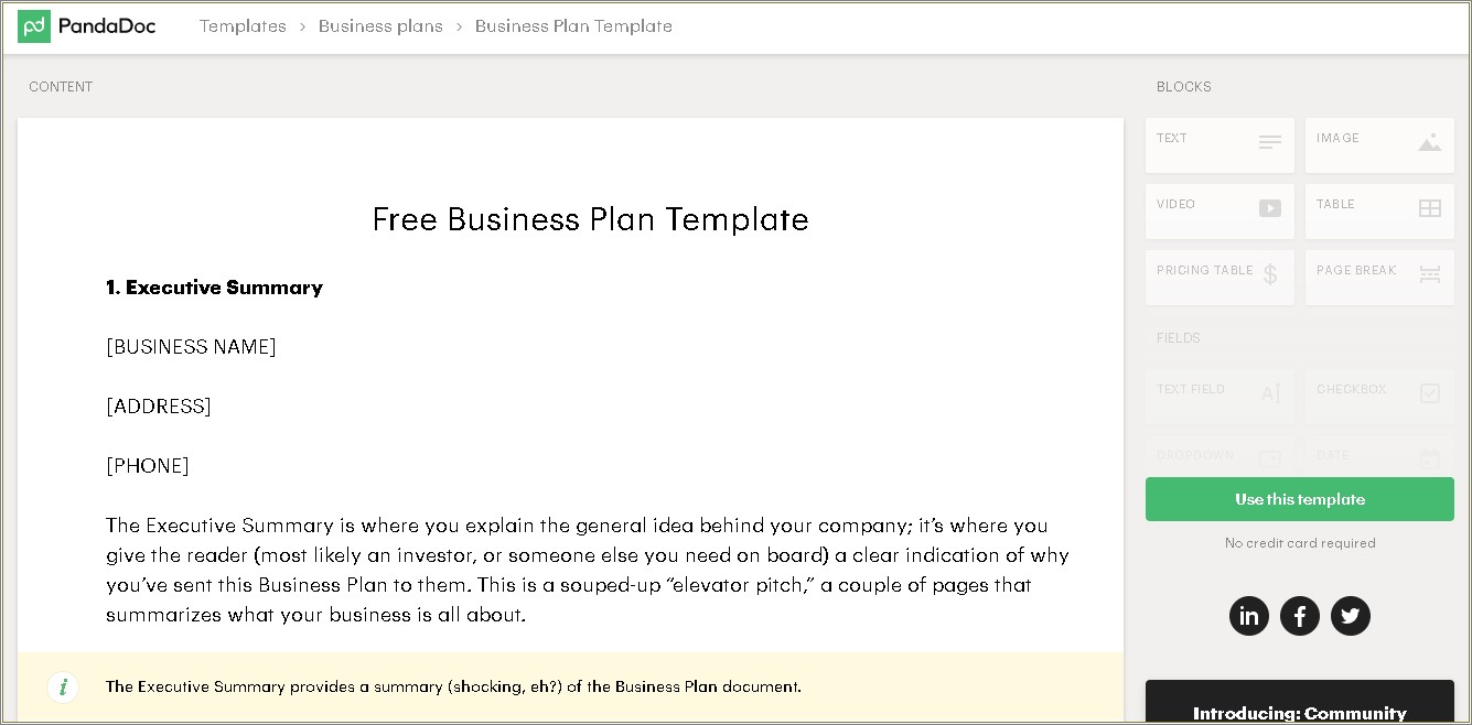 Download Growthink Business Plan Template Free