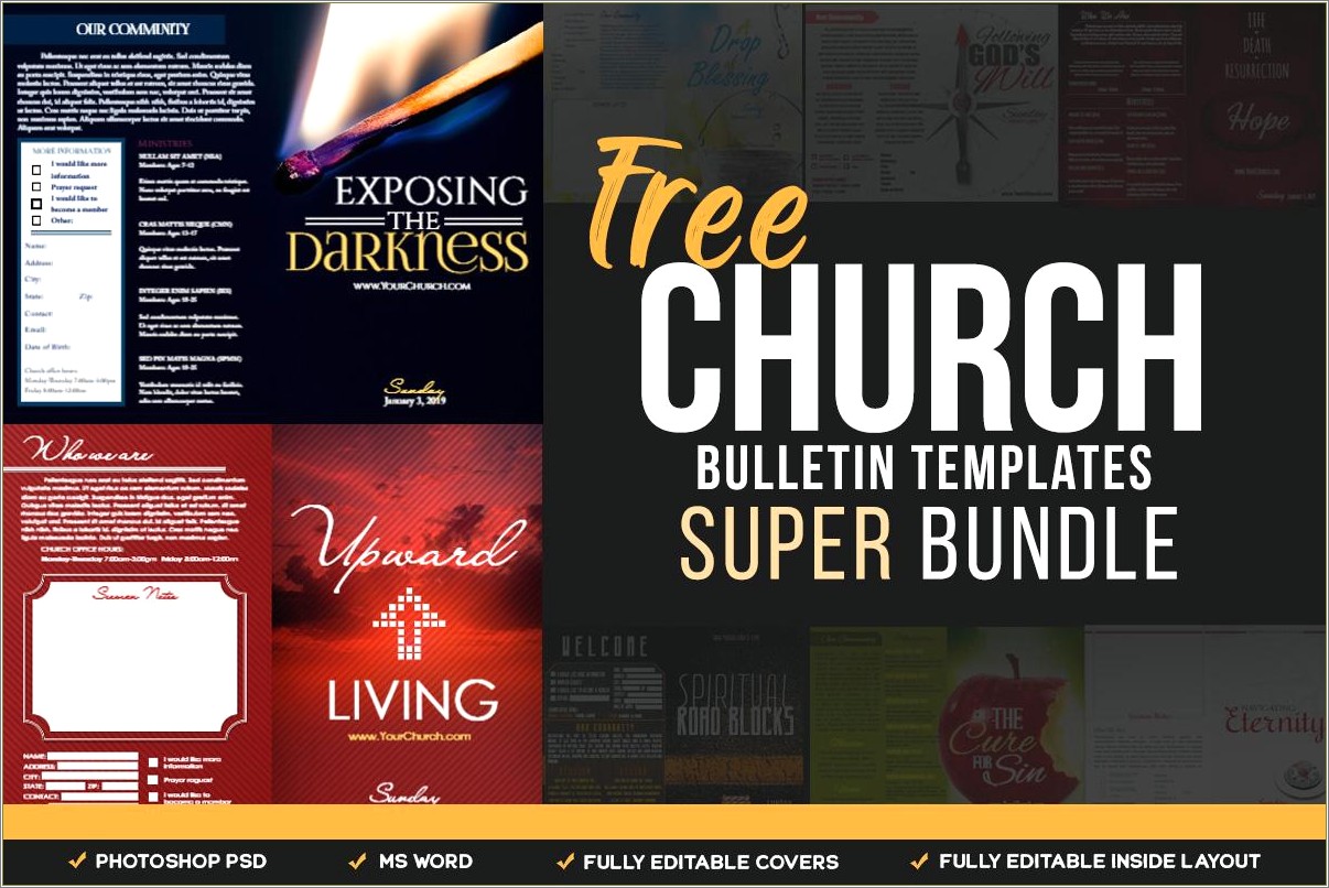 Downloadable Free Publisher Church Newsletter Templates