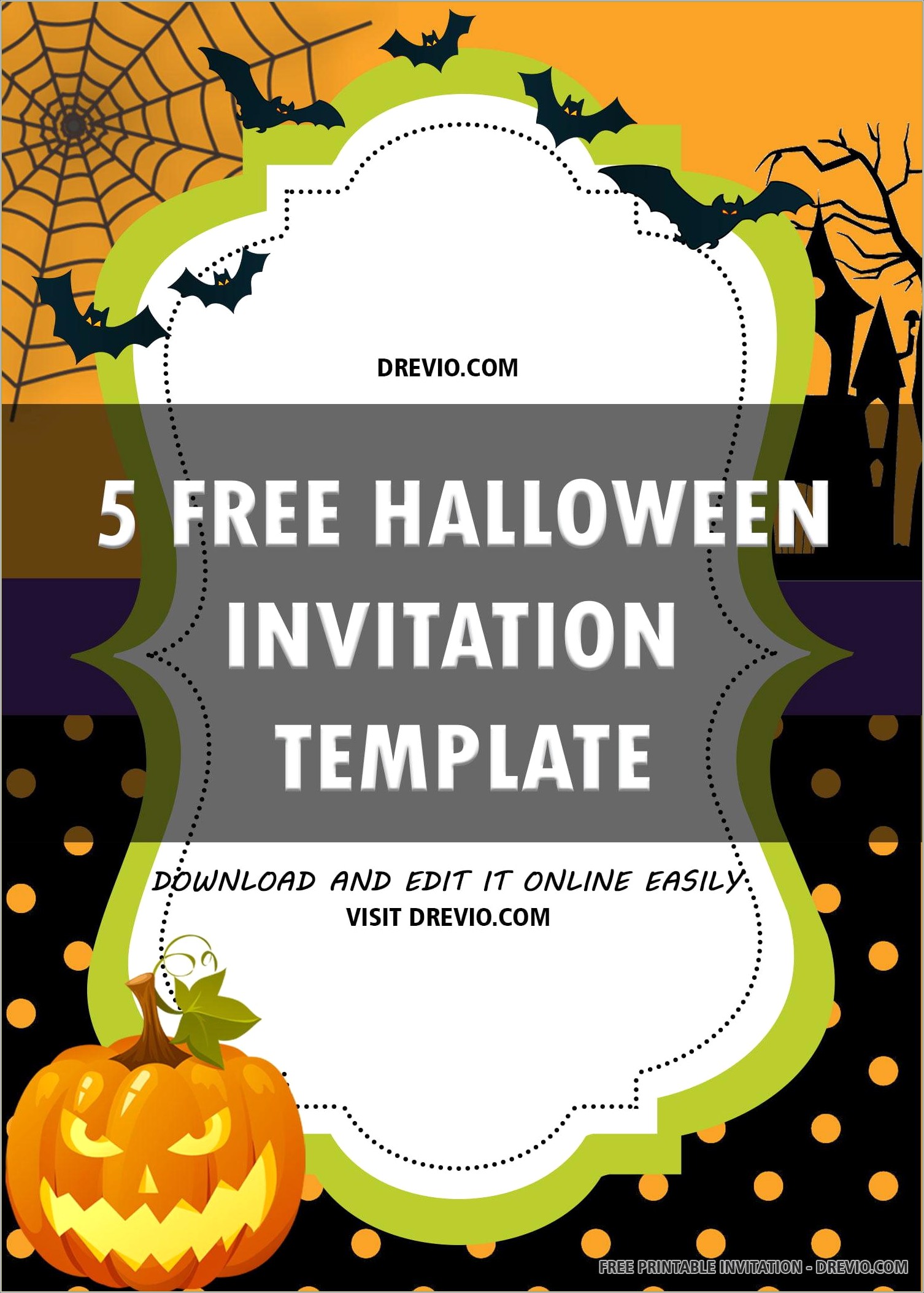 Downloadable Halloween Party Invitation Template Free