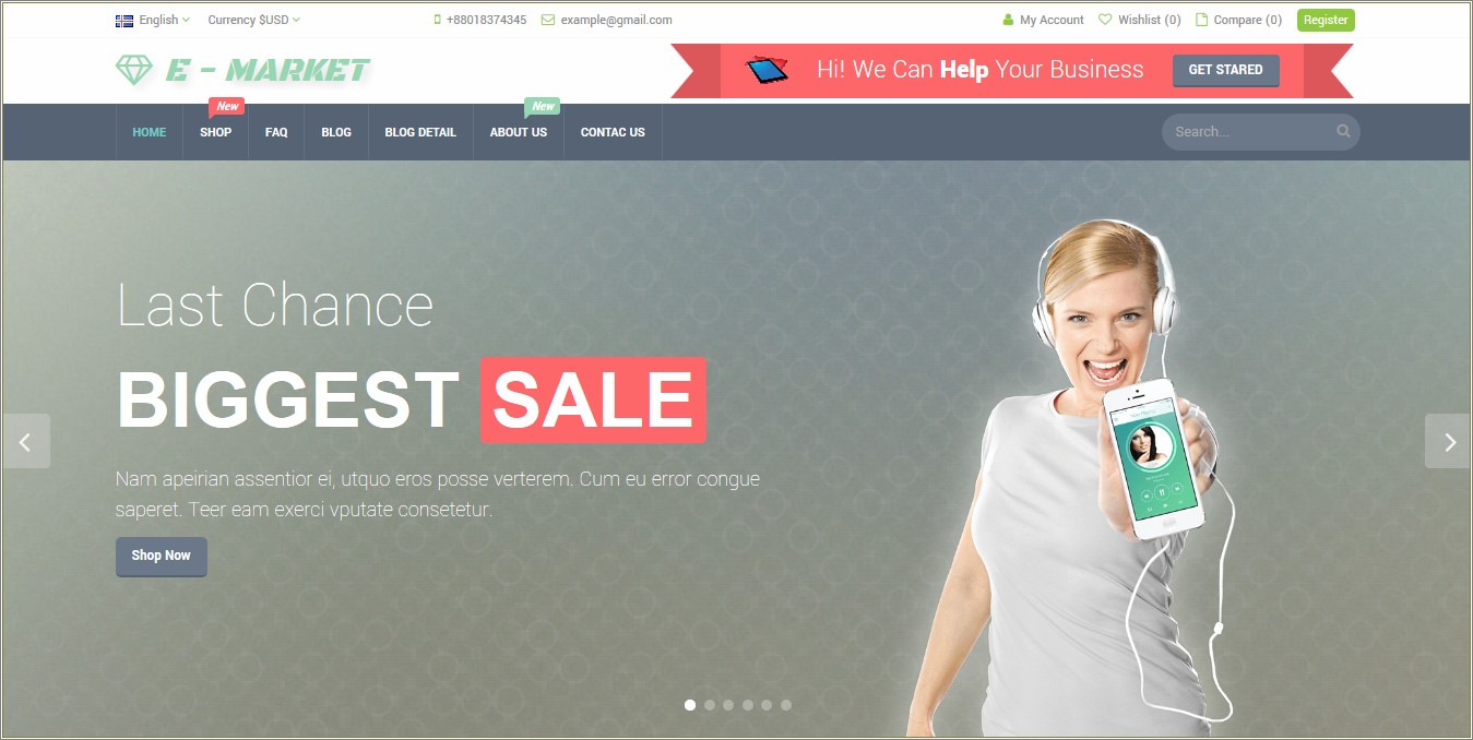 E Commerce Portal Templates Free Download