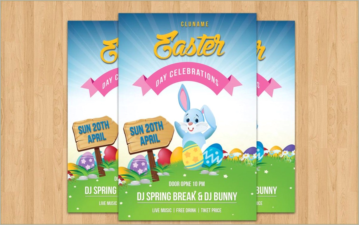 Easter Party Flyer Template Free Word