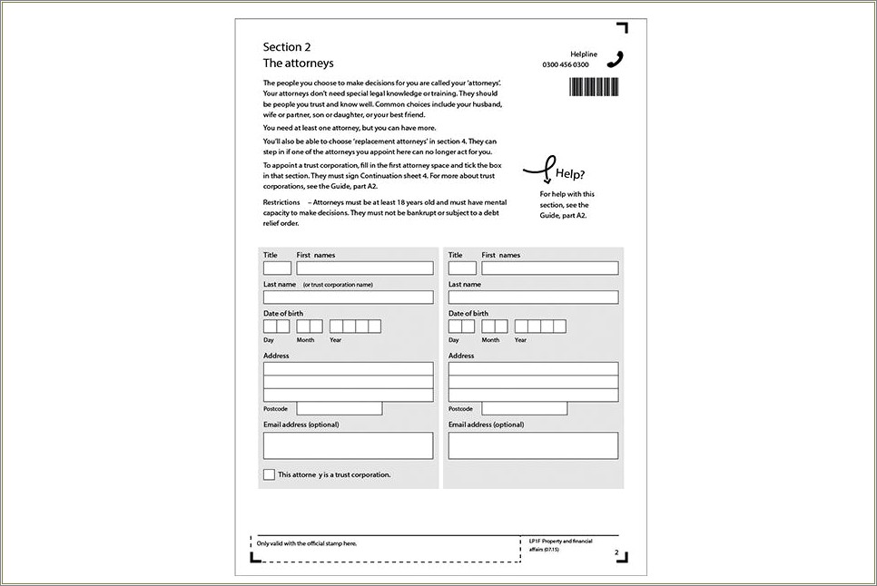 Easy Free Power Of Attorney Template