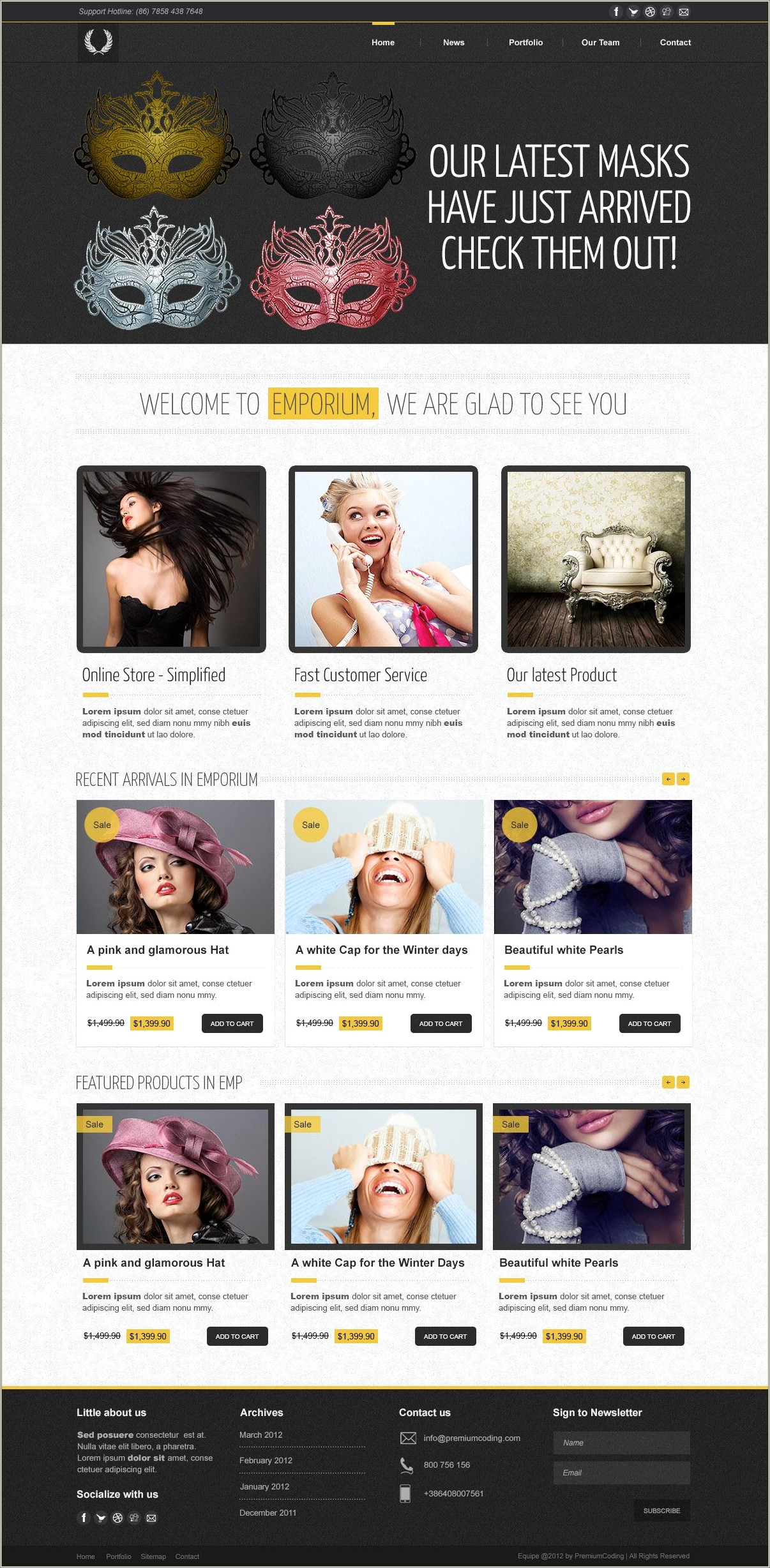 Ecommerce Template Psd File Free Download