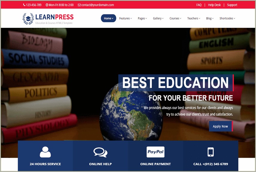 Education Html Web Templates Free Download
