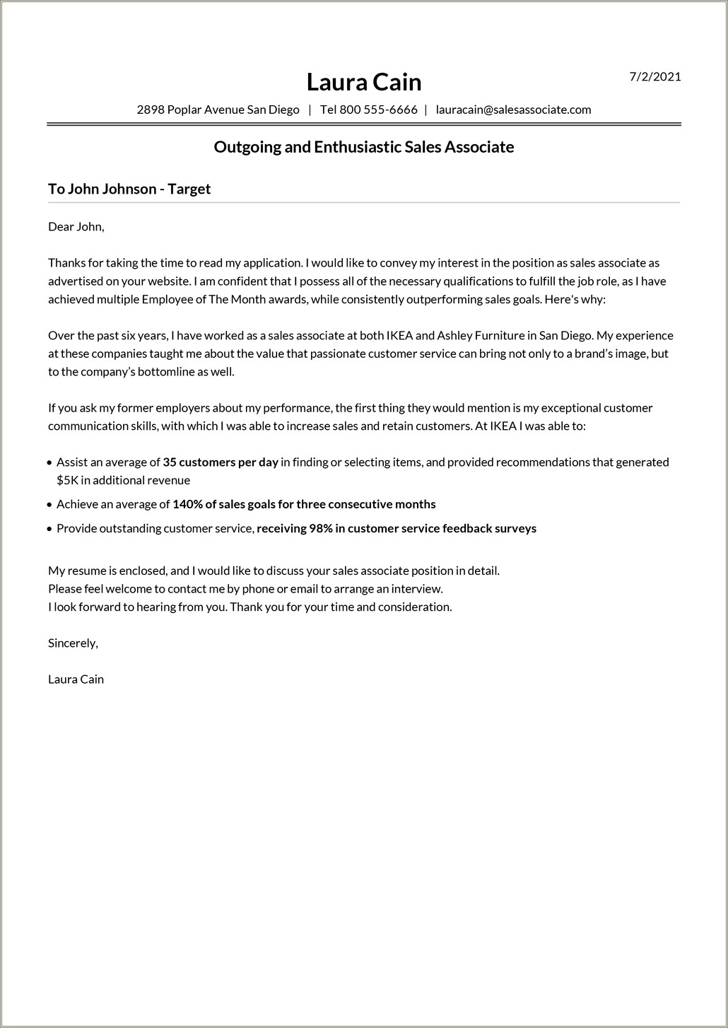 Effective Cover Letter Template Free Download