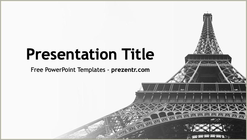 Eiffel Tower Background Powerpoint Free Template