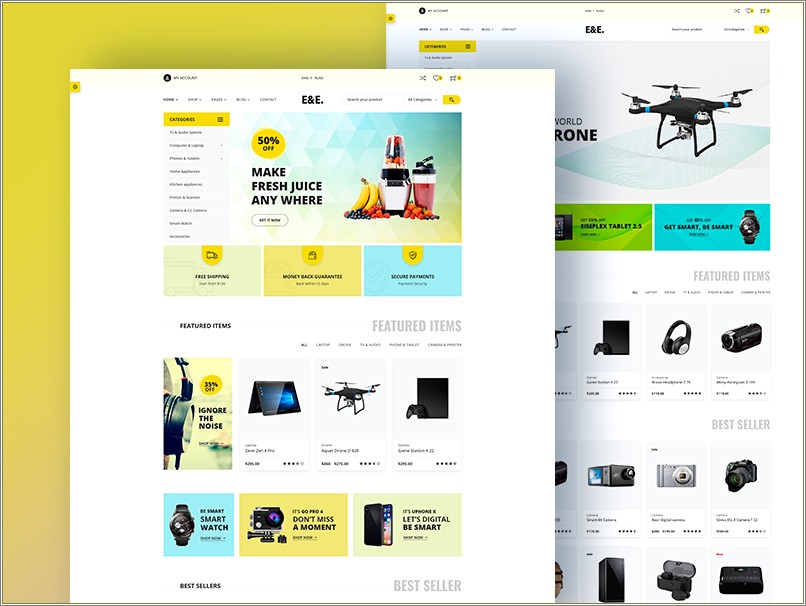 Electronic Ecommerce Html Template Free Download