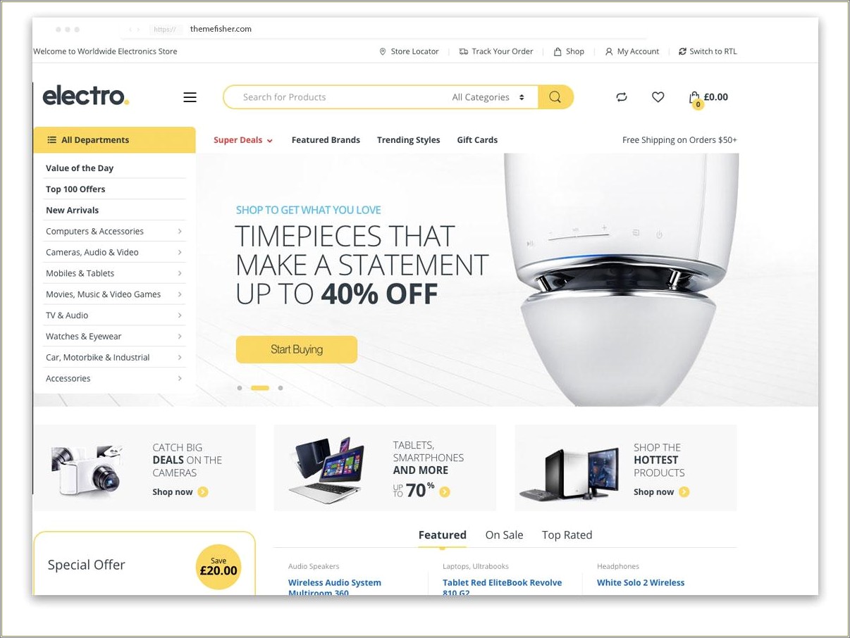 Electronics Ecommerce Html Template Free Download