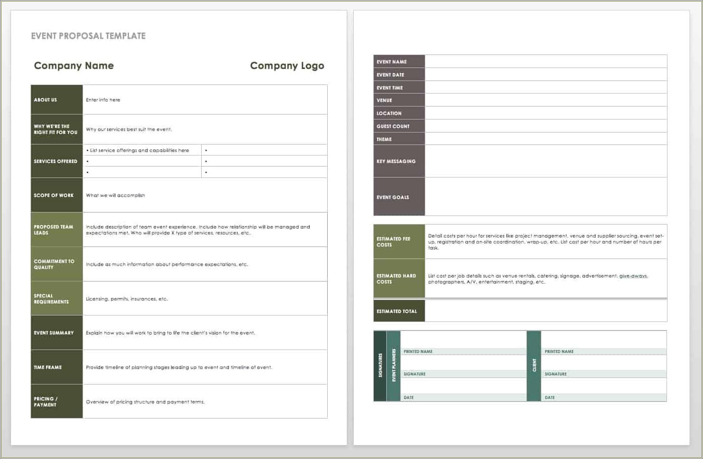 Event Management Proposal Template Free Download