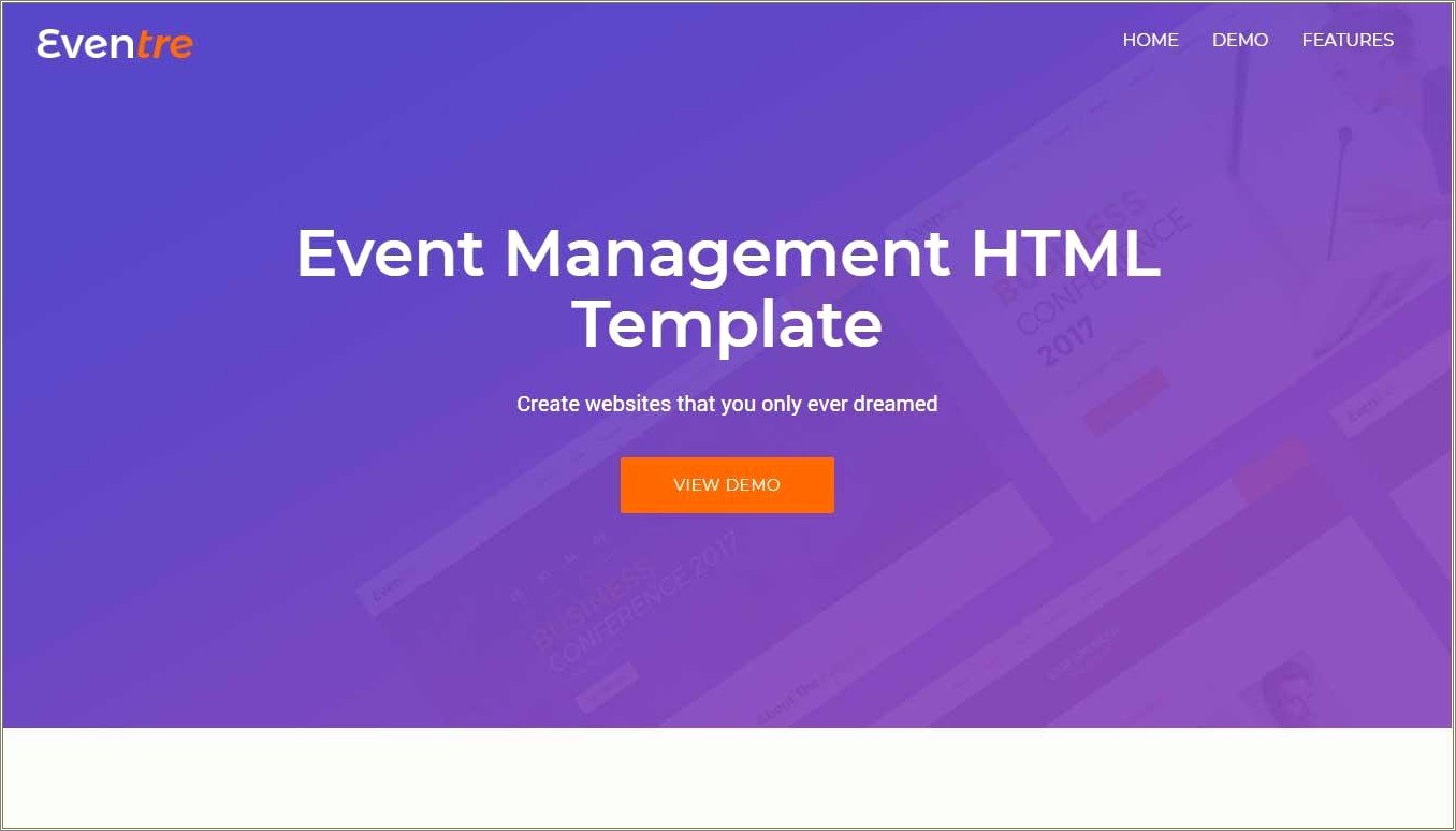 Event Management Web Templates Free Download