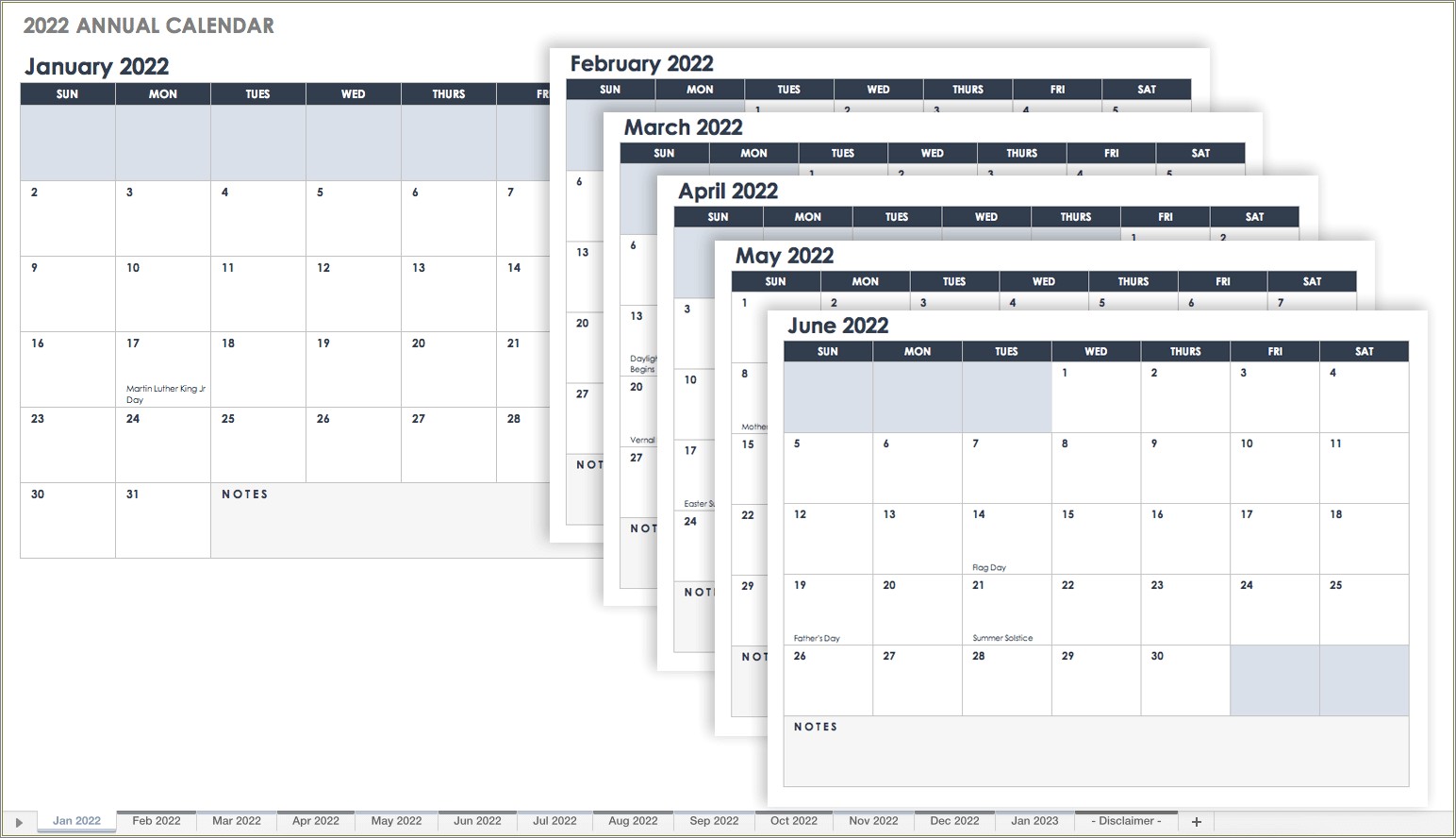 Excel Monthly Calendar Template 2010 Free