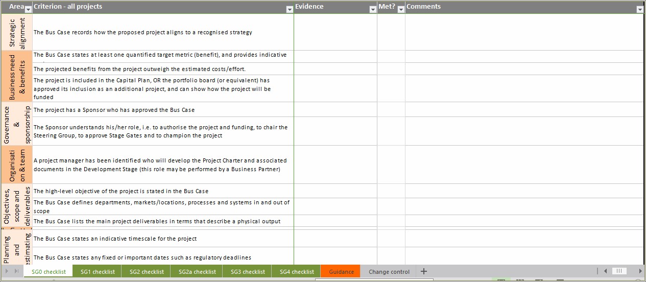 Excel Project Manager Checklist Template Free