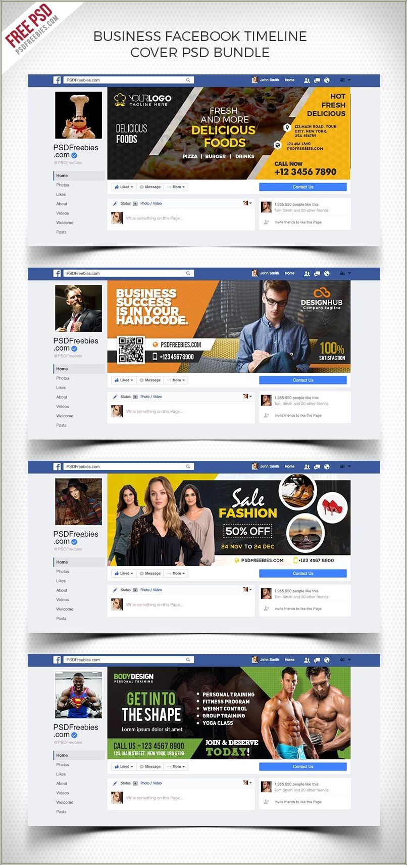 Facebook Fan Page Template Free Download