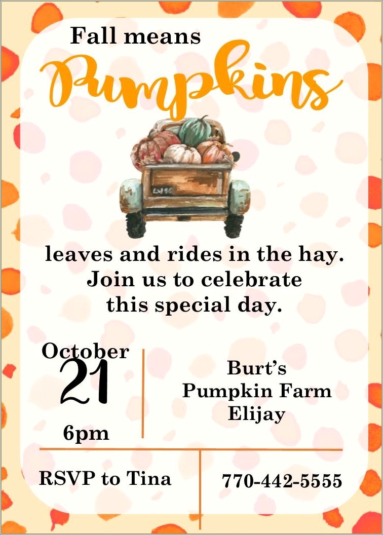 Fall Party Invitation Templates Free Download