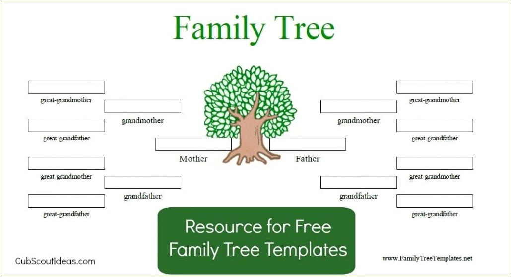 Family Tree Templates And Resocers Free